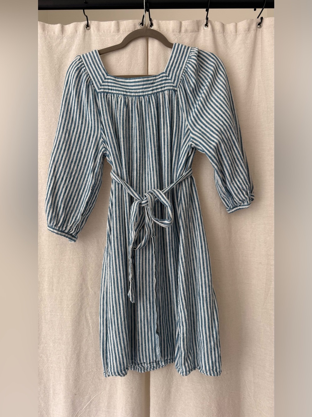 Stripe linen blend dress